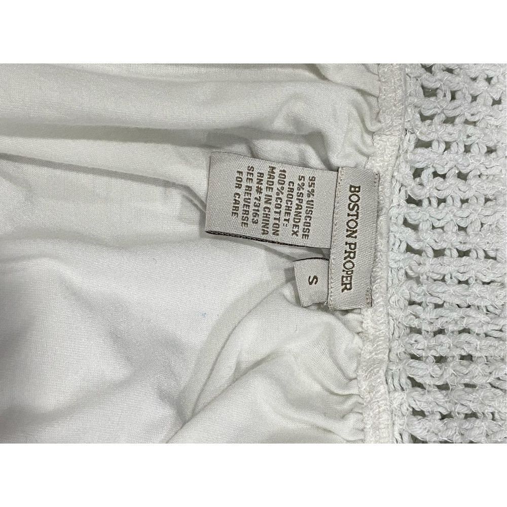 Boston Proper White Crochet Knit Tank Top - Picture 5 of 5